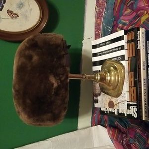 Vintage medium brown faux fur hat